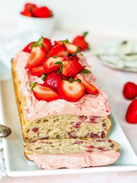 Strawberry Banana Bread With Strawberry Cream Cheese Frosting A Treat Life